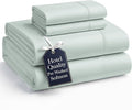 Casa Platino Queen Size Sheet Set, Pre-Washed Brushed Microfiber Bed Sheets, Ultra Soft & Smooth Sheets for Queen Bed, Deep Pocket Fitted Sheet Set, Lasting Quality, No Pill Fabric – Mineral