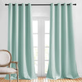 NICETOWN Blackout Aqua Blue Curtains 102 inches Long 2 Panels Burg, Grommet Thermal Curtains Light Blinds Room Darkening Window Treatments for Bedroom, 2 Panels, W52 x L102
