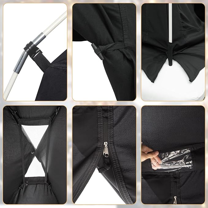 Bed Tents Canopy Bed–Privacy Dream Tent for Cozy Indoor Sleeping, Light-Reducing,and Breathable, with 4 Doors Floor Tent Bed–Available in Twin, Full, and Queen Sizes