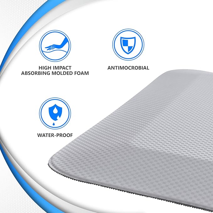 NYOrtho Bedside Fall Mat for Elderly - 70" x 24" Bi-Fold Design - Non-Slip, Impact-Absorbing Foam Mat for Fall Prevention and Floor Safety - Bedside Protection Cushion - 5-Pack for Seniors, Adults