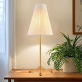 Small Minimalist Table Lamp for Bedroom, Cute Desk Lamp with Linen Rope Cone Lampshade, Boho Nightstand Lamp for Living Room, 1 Pack