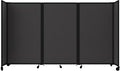 Versare Room Divider 360 Portable Wall Partition | Folding Panels | Large Freestanding Divider | Locking Wheels | Temporary Room Separator