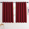 NICETOWN Blackout Curtains 54 Inches Long, Thermal Insulated Room Darkening Curtains for Bedroom, Window Treatment Drapes for Living Room Nursery (W66 x L54 Inch, Burgundy Red, 1 Panel)