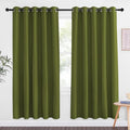 NICETOWN Olive Green Blackout Curtains for Bedroom 72 Inches Long, Thermal Insulated Room Darkening Grommet Window Curtains for Living Room Nursery, 66 inch x 72 inche, 1 Panel