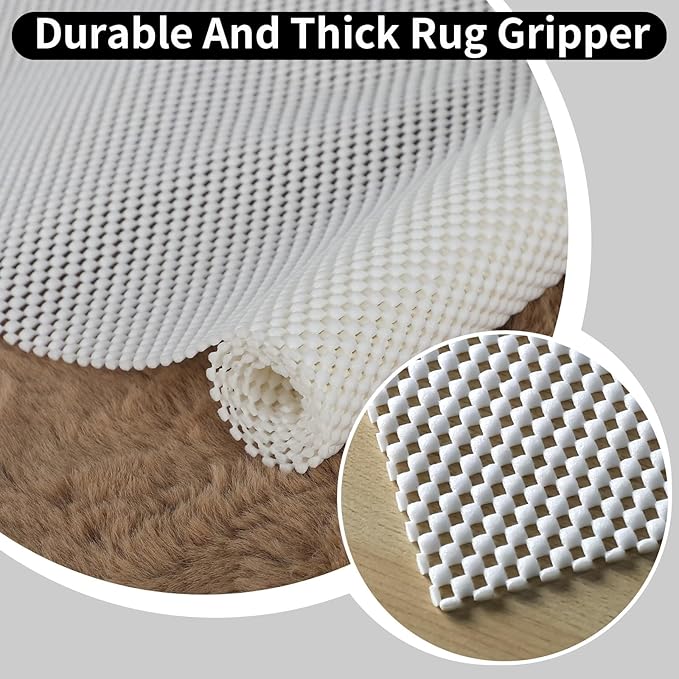 FestiCorp Non Slip Rug Pads 2x8 Ft Non Skid Rug Pad Gripper, Anti-Slip Carpet Rug Mats for Under Rugs and Hard Surface Floors