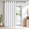 NICETOWN 100% Blackout Curtains Thermal Insulated Room Darkening Drapes Window Long Grommet Light Blocking Blackout Curtain for Living Room Bedroom, 1 Panel, 80 x 90 inch Length, Pure White