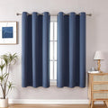 ChrisDowa Grommet Blackout Curtains for Bedroom and Living Room - 2 Panels Set Thermal Insulated Room Darkening Curtains (Stone Blue, 38W x 54L)