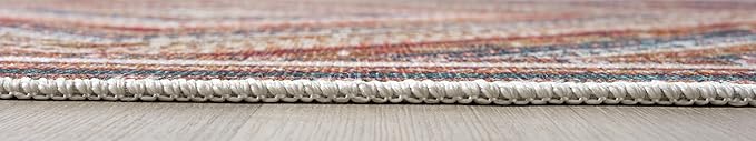 Keen Home Design 9x12 Rug - Machine Washable Area Rug with Non-Slip Backing, Ideal for Living Room, Dining Room, Bedroom - Vintage, Easy Clean, Durable, Low Pile Rug - (9' x 12')