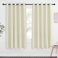 NICETOWN 66 Inch Long Blackout Curtains for Bedroom Living Room, Thermal Insulated Room Darkening Curtains, Light Blocking Blackout Drapes for Bedroom, 66" W x 66" L, 1 Panel, Beige