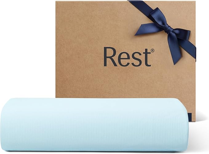 REST® Evercool®+ Top Sheet, Full/Queen Size, Light Blue, 93"X108" (1 Flat Sheet only)
