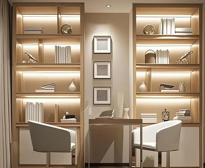 COB LED Strip Lights Natural White,24V Dimmable led Light Strip KIT with Remote and app Control,4000K 32.8FT/2 * 5m 8mm Wide Ra>90 Cuttable Flexible Strip Lights for Bedroom,Wardrobe,Cabinet