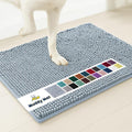 Muddy Mat® AS-SEEN-ON-TV Highly Absorbent Microfiber Door Mat and Pet Rug, Non Slip Thick Washable Area and Bath Mat Soft Chenille for Kitchen Bathroom Bedroom Indoor and Outdoor - Baby Blue 18"X28"