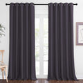 NICETOWN Sliding Door Window Treatment Blackout Patio Door Curtain Panels, Privacy Thermal Drapes for Bedroom Living Room Department with Grommet Top (Greyish Purple, W66 x L110)
