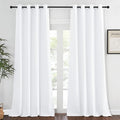 NICETOWN Room Darkening White Curtain for Living Room - Grommet Thermal Drape Sound Reducing Heat Blocking Window Treatments for Living Room/Doorway (1 Panel, W52 x L90)