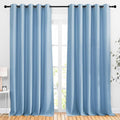 NICETOWN Blue Blackout Living Room Curtains 110 inches Long, Grommet Thermal Window Treatments Room Divider Blinds Sound Reducing for Living Room, W66 x L110, 2 Pieces