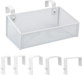 MATIMASU Bedside Caddy Hanging Storage Basket Beside Shelf Metal Organizer for Collage Dorm Bunk Bed,Hospital Bed,Baby Bed - Bedroom Essentials for Magazine,Remote Control,Phone,Drinks (White)
