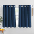 NICETOWN Kitchen Short Blackout Curtain and Drape - Thermal Insulated Solid Grommet Blackout Panel for Patio Bedroom Living Room (Single Panel, 52 inches by 45 inches, Moroccan Blue)