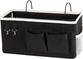 Ozzptuu Bedside Storage Caddy/Bedside Hanging Storage Bag for Headboards Bunk Beds Dorm Rooms Book Phone Magazine Holder (Black)