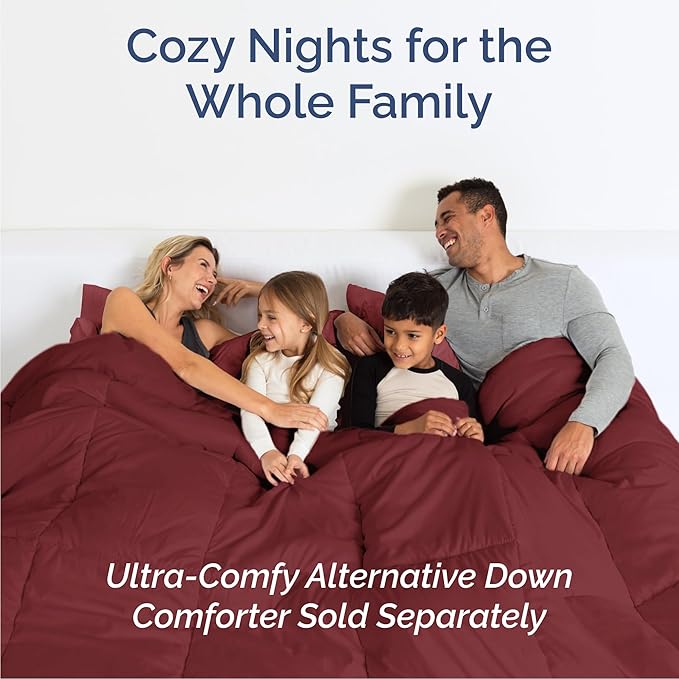 Queen 6 Piece Sheet Set - Cooling, Comfy & Breathable - Hotel Luxury Bedding, Includes Fitted Sheet for Women, Men, Kids & Teens - 1 Flat, 1 Fitted Sheet, 4 Pillowcases with Deep Pockets - Burgundy