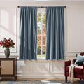 Lazzzy Velvet Blackout Curtains Thermal Insulated Room Window Drapes Super Soft Luxury Curtains for Living Room Bedroom Rod Pocket 2 Panels, Dark Slate, 52" W x 63" L