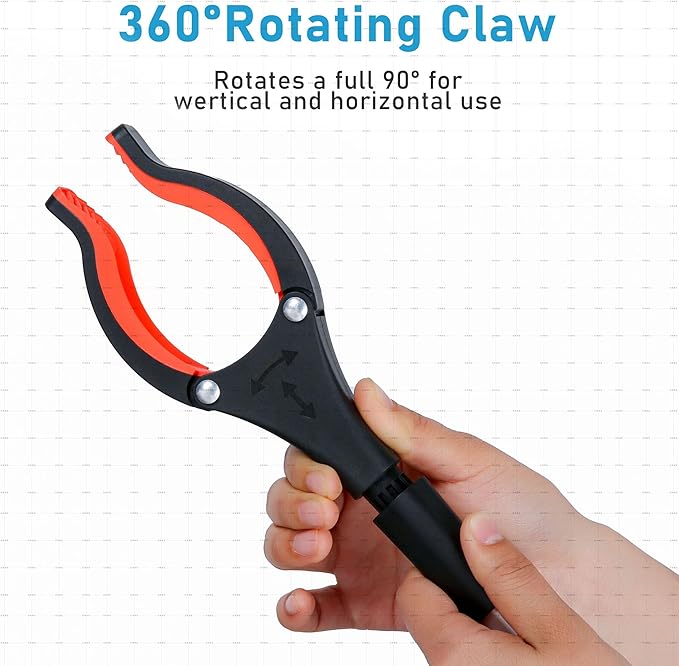 Grabber Reacher Tool, 32" Grabbers for Elderly, Lightweight Extra Long Handy Trash Claw Grabber, Mobility Aid Reaching Assist Tool for Trash Pick Up, Nabber, Litter Picker, Arm Extension (Orange3)