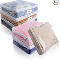 Clear Zippered Storage Bags Plastic Sweater Storage Bags with Zipper 6 Packs Clothing Organizer for Blankets Linen Sweater Bed Sheet Quilt Clothes Pillow (12 x 12 x 4 Inch)