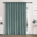 Macochico Extra Wide 100% Blackout Chenille Curtains 100" Wx102 L Thermal Curtains for Sliding Door Room Divider Living Room Bedroom Hotel Teal Blackout Curtains Grommet with Tieback 1 Panel