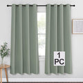 NICETOWN Sage Green Blackout Family Home Curtain - Grommet Thermal Insulated Room Darkening Window Treatment Sound & Light Blocking Drape for Bedroom/Living Room (W52 x L72, 1 Panel)