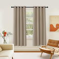NICETOWN Room Darkening Curtain for Living Room - Energy Saving Thermal Insulated Grommet Room Darkening Curtain/Drape for Bedroom (1 Panel, 46 by 72, Taupe)