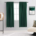 DONREN Hunter Green Blackout Thermal Insulating Window Curtain Panels for Bedroom with Rod Pocket (52 x 72 Inches,2 Panels)