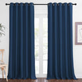 NICETOWN Blackout Curtain Drape for Bedroom - Light Reducing Thermal Insulated Solid Grommet Room Darkening Window Curtain 90 inches Long for Living Room (Moroccan Blue, 1 Piece, W66 x L90)