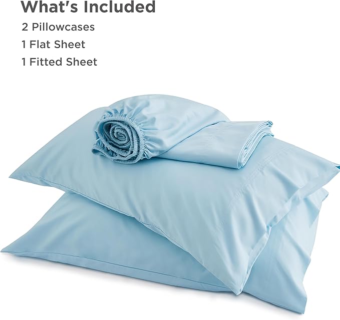 Bedsure California King Sheet Sets, Cooling Sheets, Rayon Derived from Bamboo, Breathable & Soft, Deep Pocket Up to 16 Inches, Hotel Luxury Silky Bedding for Hot Sleepers, Aqua