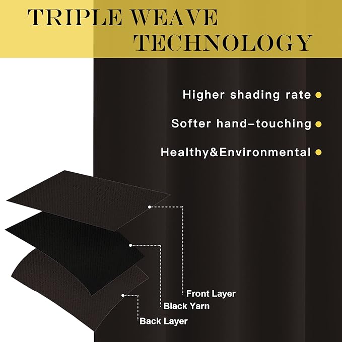 NICETOWN Blackout Curtain for Sliding Glass Door - Insulated Window Covering for Dividing Space/Office, Decorative Light Sound Reducing Patio Door Blinds (Brown, W100 x L95)