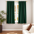 Lazzzy Velvet Blackout Curtains Thermal Insulated Room Window Drapes Super Soft Luxury Curtains for Living Room Bedroom Rod Pocket 2 Panels, Emerald Green, 52" W x 63" L