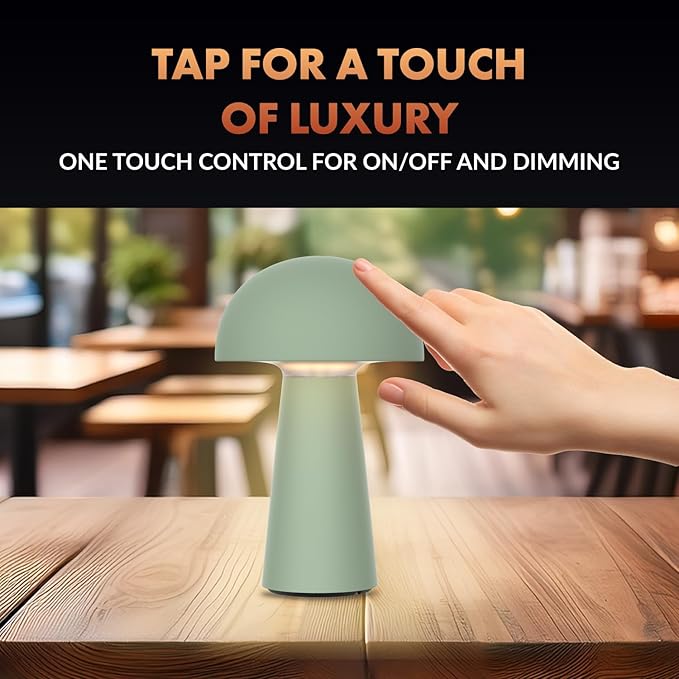 ‎Newhouse Lighting Capri, Sage Green 2700K Dimmable Cordless USB-C Rechargeable Table Lamp NHTL-CA-GN, Cordless Desk Lamp for Living Room, Bedroom, Coffee Table, and Other Cozy Home Decor