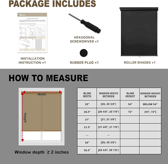 HESTIA No Drill Cordless Blackout Roller Shades Screwless Waterproof Shower Window Blinds, Auto-Retraction Easy Install Blind for Bathroom/Kitchen/Office/Exterior, Black, 31" W x 72" H