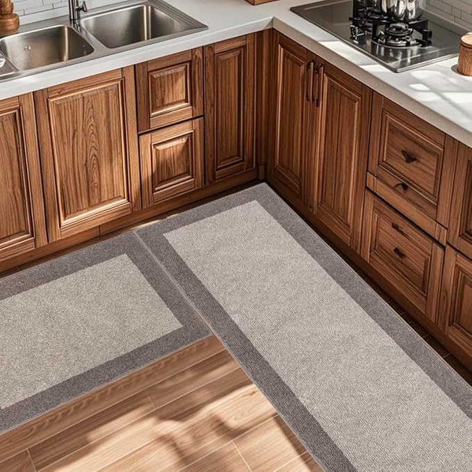 Machine Washable Kitchen Rug 24" x 84", Non Slip Kitchen Mat for Floor, Absorbent Entrance Runner Rug for Bedroom, Hallway, Bathroom, Door (Roll Packing)