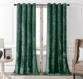 SMILETIME Forest Green Crushed Velvet Curtains 52x108 inch Luxurious Thermal Insulated Soundproof Drapes for Living Room Bedroom Office Soft and Durable Light-Filtering Window Treatments, 2 Panels