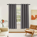 NICETOWN Blackout Grey Curtain 72 inch Length, Grommet Room Darkening Thermal Insulated Soundproof Window Treatment for Bedroom/Living Room, 1 Panel, W46 x L72