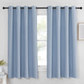 NICETOWN Blackout Curtain Panel 63 inch Long for Window - Thermal Insulated Solid Grommet Blackout Drape for Bedroom Living Room Kitchen (Single Panel, 52W x 63L, Vintage Blue)