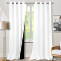 BGment White Blackout Curtains 95 Inches Long 2 Panels Set for Living Room, Thermal Insulated 95 Length Curtains & Drapes, Grommet 100% Black Out Soundproof Curtains for Bedroom Window, Each 52 Wide