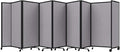 Versare Room Divider 360 Portable Wall Partition | Folding Panels | Large Freestanding Divider | Locking Wheels | Temporary Room Separator