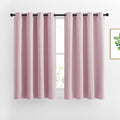 NICETOWN Insulated Room Darkening Curtains and Drapes - Microfiber Energy Saving Thermal Insulated Solid Grommet Room Darkening Draperies for Kitchen (1 Pair, 46 inches by 54 Inch, Baby Pink)