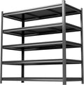 72''H Garage Storage Shelves, 5Tier Heavy-Duty Metal Shelving Unit, 40''W*14''D Adjustable, Double-Layer Column with Reinforced Ribs, Capable of Bearing 3020 lbs for Garage, Warehouse, Kitchen Storage