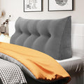 WOWMAX Triangular Headboard Pillow Full Bed Wedge Pillow for Headboard Large Bolster Pillow for Bed Wedge Pillow Headboard Daybed Pillows with Removable Cover, Corduroy(100% Cotton)