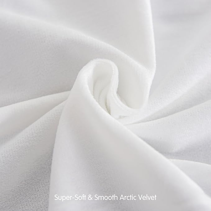 SyMax 7.8"x38" Body Pillow for Twin Bed, Memory Foam Bolster w/Removable Velvet Cover, Headboard Gap Filler Pillow, White