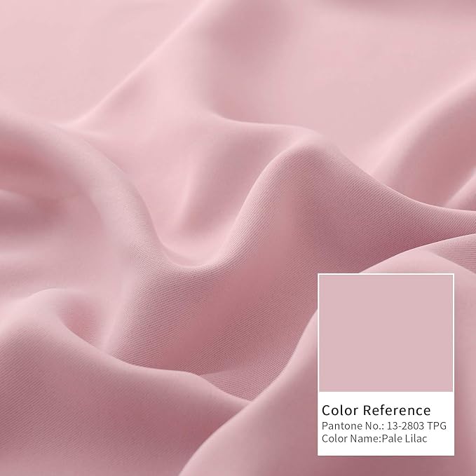 BGment Baby Pink 100% Blackout Curtains for Nursery Bedroom 84 Inch Length 2 Panels, Thermal Insulated Full Light Blocking Grommet Noise Cancelling Window Curtains for Girls Room, 52 Inch Wide Each