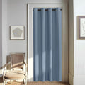 NICETOWN Stone Blue Blackout Doorway Curtain 80 inches Long - Grommet Thermal Curtain Privacy Window Treatment Room Darkening for Bedroom/Living Room (1 Panel, W46 x L80)