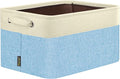 BALEINE 1 Pack Fabric Storage Bins for Shelves, Linen Storage Baskets for Organizing, Decorative Closet Bins for Clothes, Home (Skyblue, 17''x13''x10.5'')