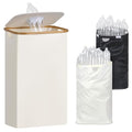 iEGrow 29 Gallons Recycling Bins for Kitchen, Indoor Recycle Bins with Lid, 110L Large Recycle bin with 2 Removeable Reusable Inner Bags, for Bottles Cans Glass Plastice Cartons(Beige)